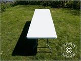 Folding Table 240x76x74 cm, Light Grey (10 pcs.)