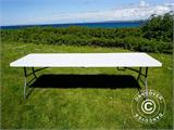 Folding Table 240x76x74 cm, Light Grey (10 pcs.)