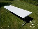 Folding Table 240x76x74 cm, Light Grey (10 pcs.)