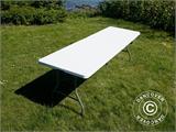 Folding Table 240x76x74 cm, Light Grey (10 pcs.)