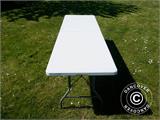 Folding Table 240x76x74 cm, Light Grey (25 pcs.)