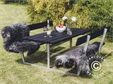 Picnic table w/backrest, 1.8x1.75 m, Black