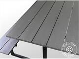 Picnic table, nonwood, 1.75x1.5 m, Black/Anthracite