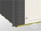 Wooden Shed Narva 3.8x2.5x2.39 m, 28 mm, Dark Grey