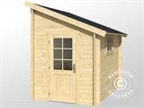 Wooden Lean-to Shed Vanda 1.8x2.75x2.68 m, 28 mm, Natural