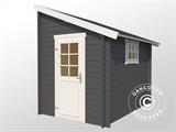 Wooden Lean-to Shed Vanda 1.8x2.75x2.68 m, 28 mm, Dark Grey