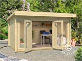 Wooden Cabin Lugano 2.5x3.9x2.34 m, 34 mm, Natural