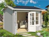 Wooden Cabin Stavanger 3x2.5x2.45 m, 44 mm, Light Grey