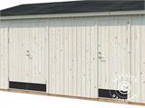 Wooden shed w/floor, 5.61x3.3x2.61 m, 16.9 m², Natural