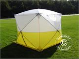 Werktent, FleXshelter PRO+, 1,8x1,8x2m, PVC, Vlamvertragend, Geel/Wit